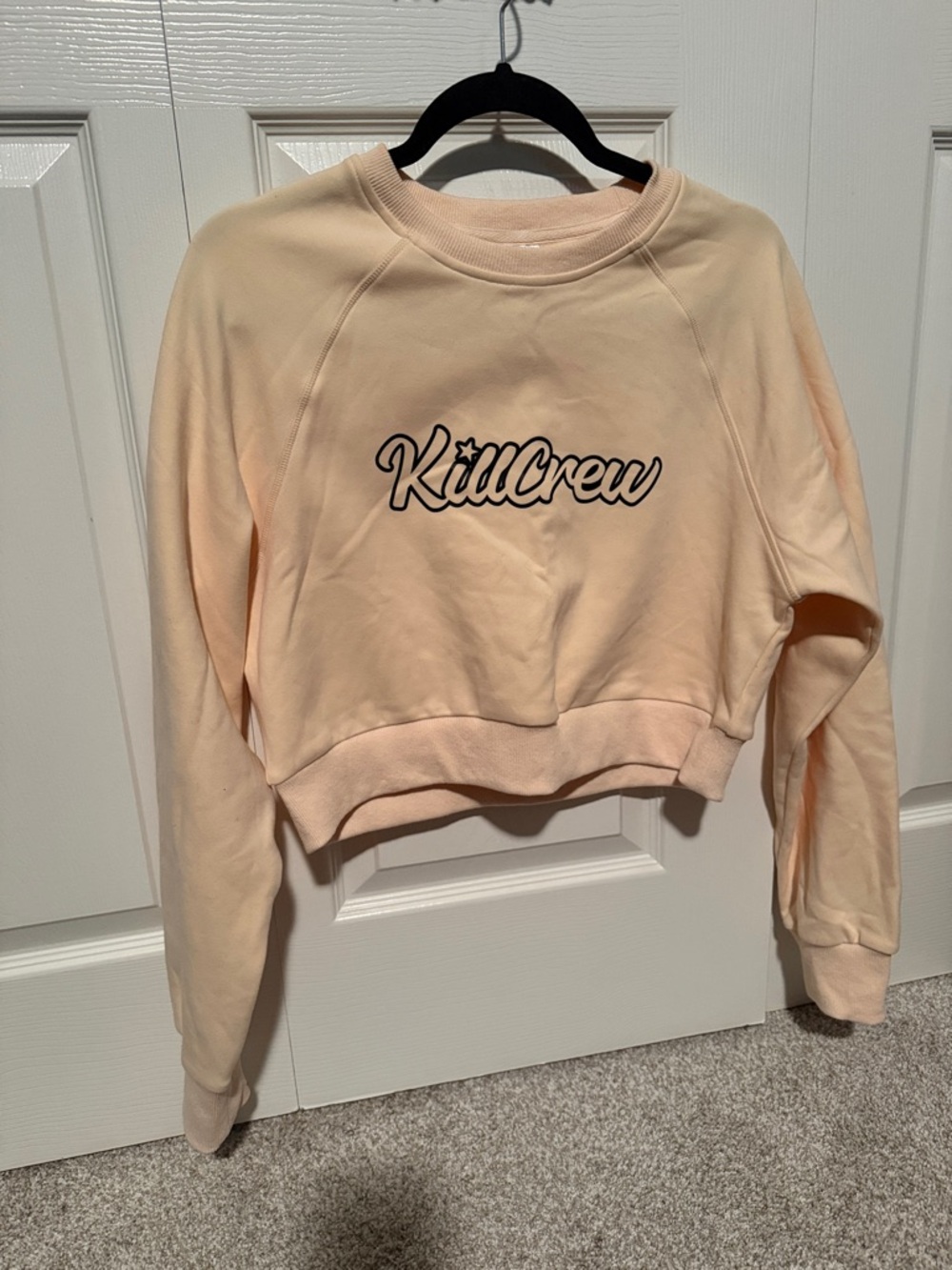 KillCrew Cream Cropped Crewneck Sweatshirt